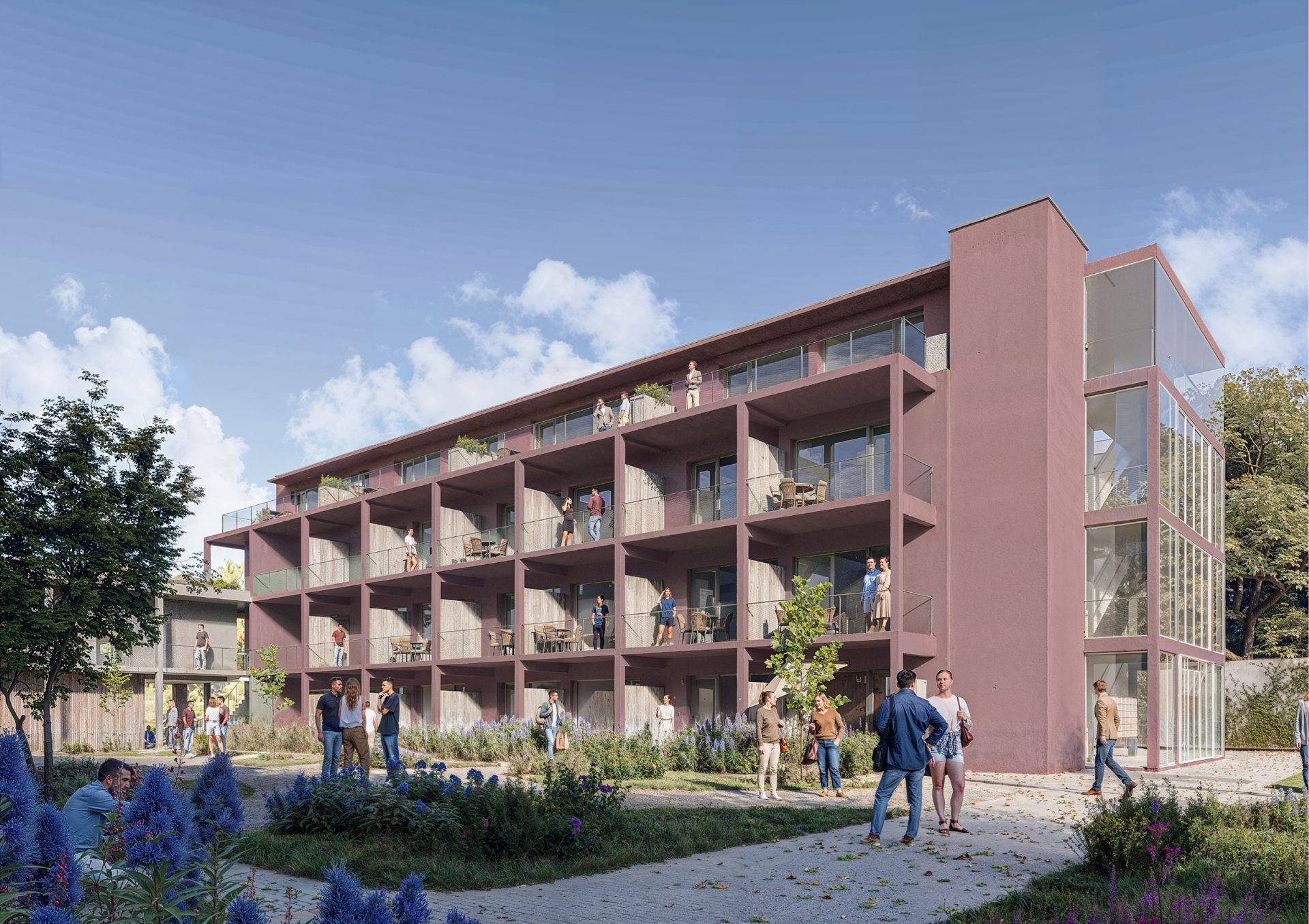 Visualisierung des Neubaus KÖYARD an der Königsbrücker Straße 101 in Dresden